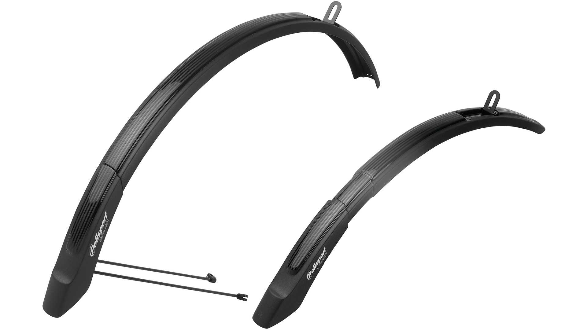 Polisport Jeu de garde-boues enfichables expander 26-28 city/trekking 46 mm de large avec tringles pour arr